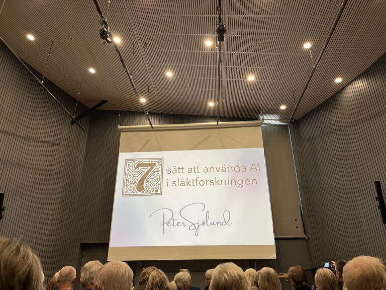 Läs mer om artikeln Föreläsning om ”AI i släktforskningen” på Nordiska Akvarellmuseet i Skärhamn